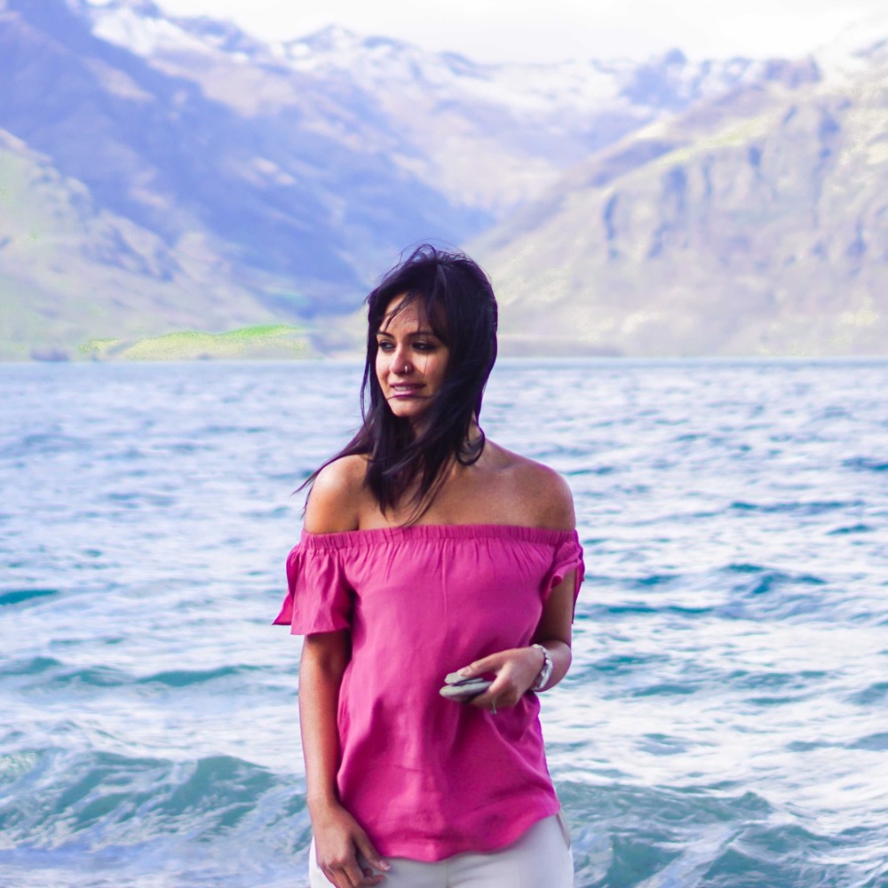 Pink off shoulder top